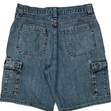 Wrangler Cargo Shorts - 33W 9L Blue Cotton
