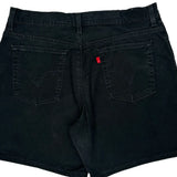 Levis Denim Shorts - 34W US 10 Black Cotton