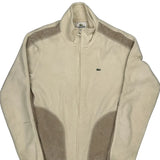 Lacoste Fleece Jacket - Small Beige Polyester