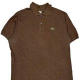 Lacoste Polo Shirt - Large Brown Cotton