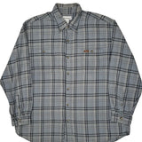 Carhartt Checked Flannel Shirt - 2XL Gray Cotton