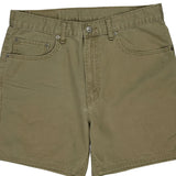 Levis Denim Shorts - 32W 6L Khaki Cotton