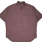 Ralph Lauren Checked Short Sleeve Shirt - Large Grey Cotton