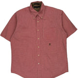 Tommy Hilfiger Checked Short Sleeve Shirt - Large Red Cotton