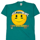 Miami Dolphins Nfl Graphic T-Shirt - Large Green Cotton