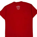 Legendary Motorcycles Harley Davidson Graphic T-Shirt - Large Red Cotton