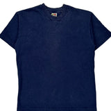 Fruit Of The Loom Single Stitch T-Shirt - Large Navy Cotton