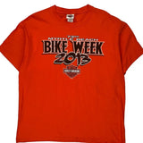 Myrtle Beach Bike Week 2013 Harley Davidson Graphic T-Shirt - XL Orange Cotton