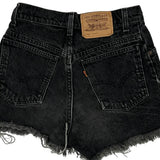 Orange Tab Levis Denim Shorts - 26W UK 6 Black Cotton