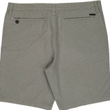 Quiksilver Checked Chino Shorts - 38W 9L Grey Cotton