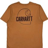Carhartt T-Shirt - Large Orange Cotton