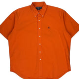 Blake Ralph Lauren Short Sleeve Shirt - XL Orange Cotton
