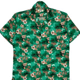 Malibu Surf Floral Hawaiian Shirt - XL Green Polyester