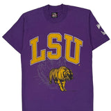 Lsu Fruit Of The Loom Single Stitch T-Shirt - Small Purple Cotton Blend