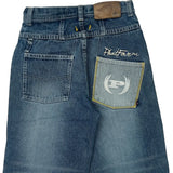 Age 10 Phat Farm Graphic Denim Shorts - Medium Blue Cotton