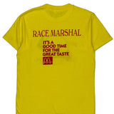 Hanes Single Stitch T-Shirt - Large Yellow Cotton Blend