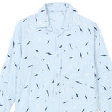 Age 10 Unbranded Patterned Shirt - Small Blue Cotton