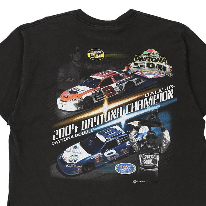 Vintage black 2004 Dale Jr. Daytona Champion Winners Circle T-Shirt - mens x-large