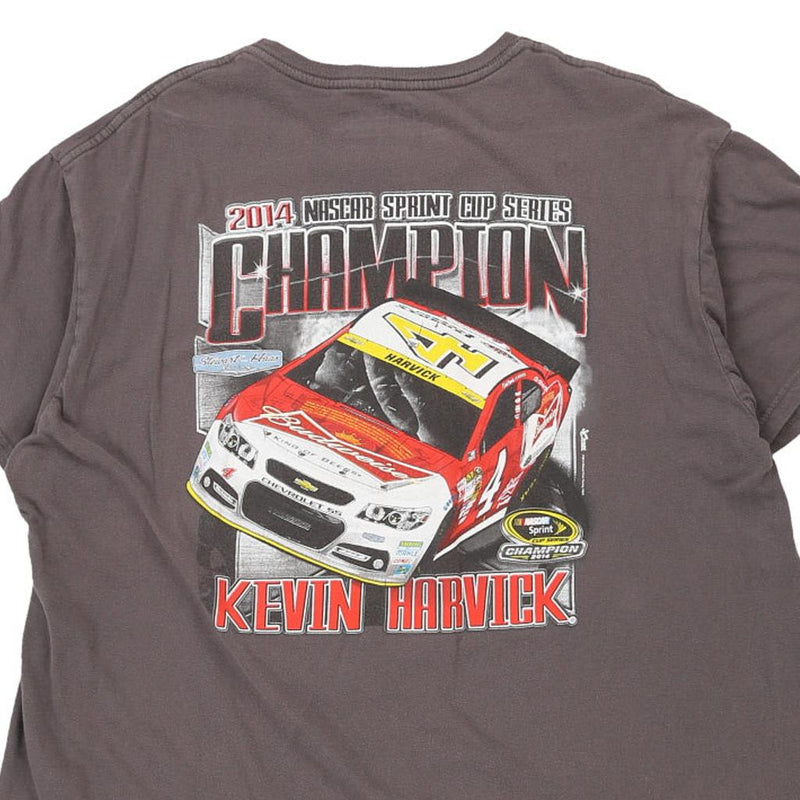 Vintage grey Kevin Harvick 2014 Champion Chase Authentics T-Shirt - mens xx-large