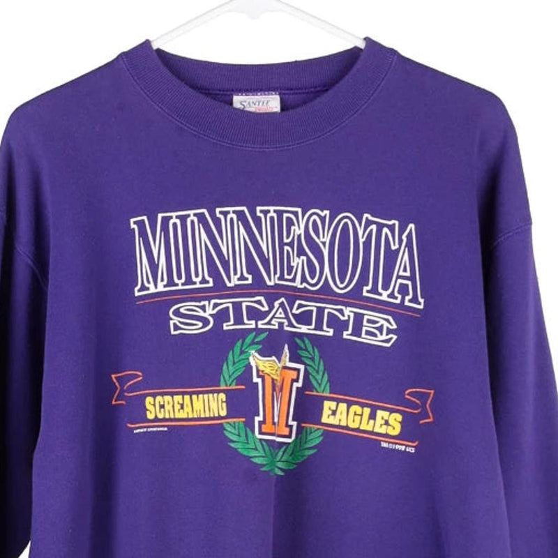 Santee Sweatshirt - Large Purple Cotton Blend