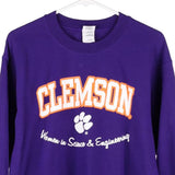 Clemson Gildan Sweatshirt - Small Purple Cotton Blend