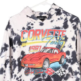 Corvette Chemistry Tie-Dye Hoodie - Small Black & White Cotton Blend