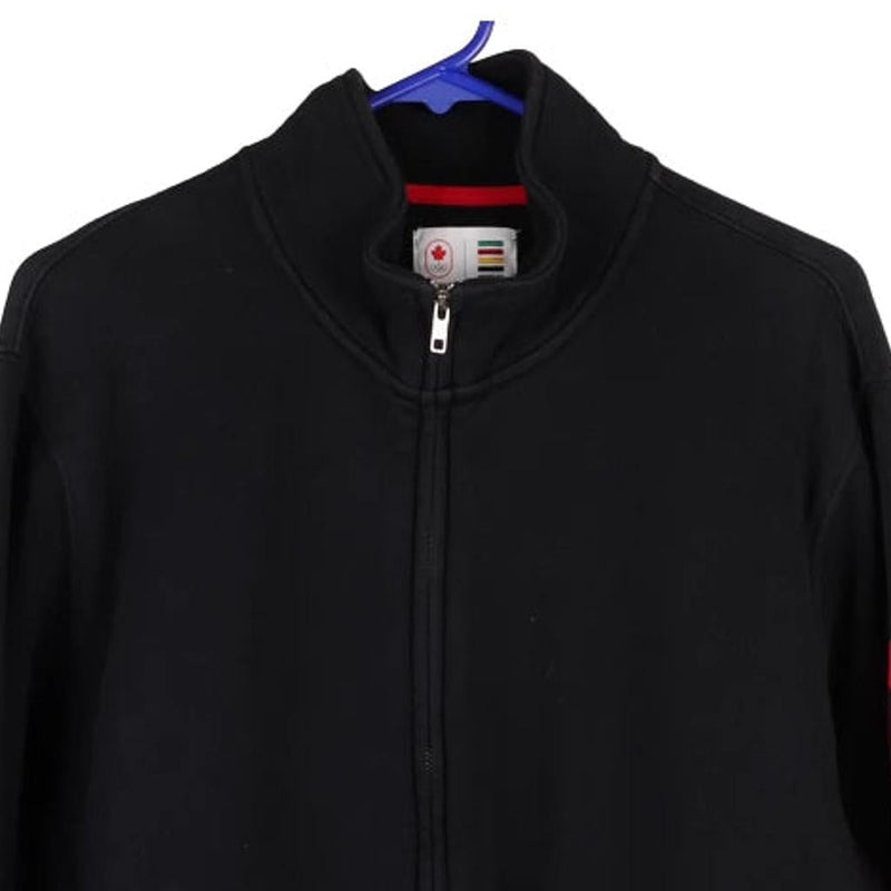 Canadian Olympics Zip Up - Medium Black Cotton Blend