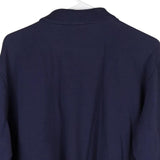 John Blair Collared Sweatshirt - Large Navy Cotton Blend