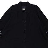 Gai Mattiolo Trench Coat - 2XL Navy Polyester Blend