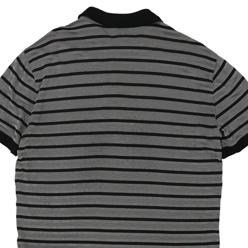 Collezioni Armani Striped Polo Shirt - 2XL Grey Cotton Blend