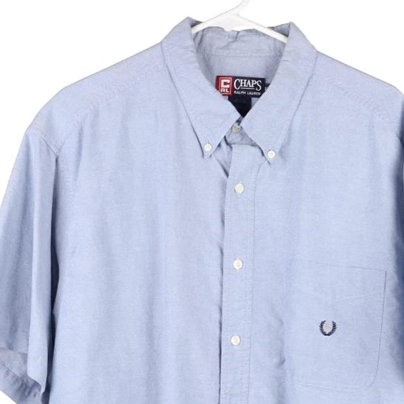 Vintage blue Chaps Ralph Lauren Short Sleeve Shirt - mens x-large
