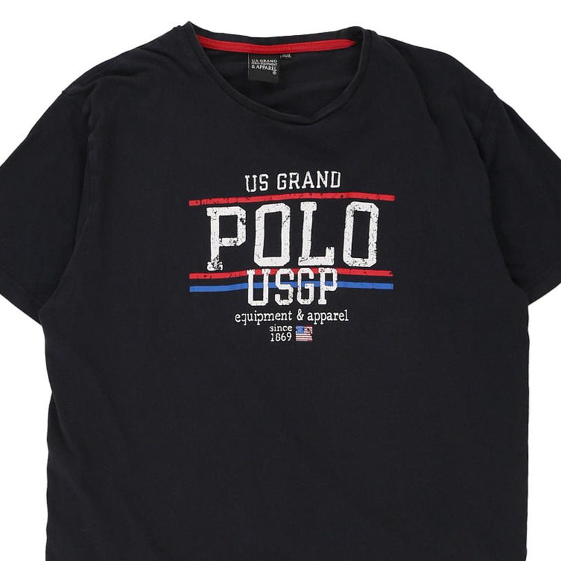 Vintage navy Us Grand Polo Equipment T-Shirt - womens xx-large