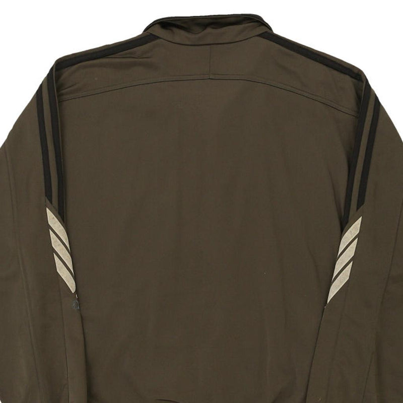 Vintage khaki Adidas Track Jacket - mens medium