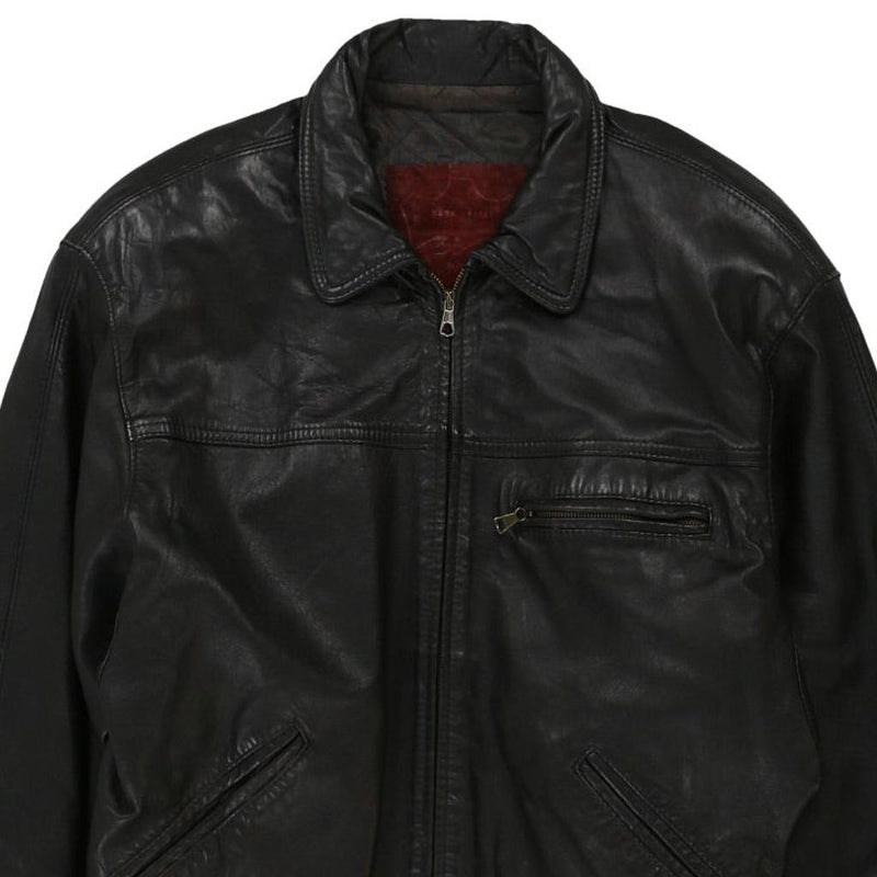 Vintage black Unbranded Leather Jacket - mens large