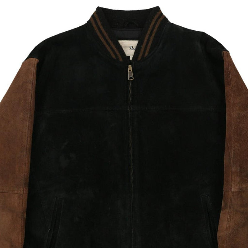 Vintage black Penmans Varsity Jacket - mens large