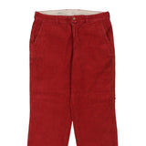 Lacoste Cord Trousers - 36W 27L Red Cotton
