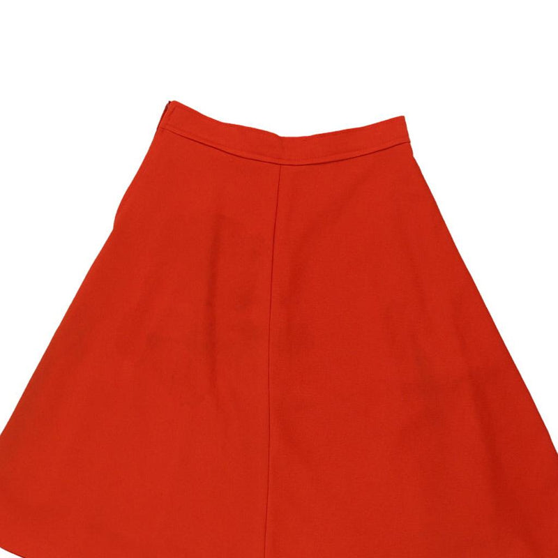 Unbranded Skirt - 26W UK 6 Orange Viscose Blend