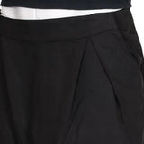 Emporio Armani Midi Skirt - 34W UK 14 Black Viscose Blend