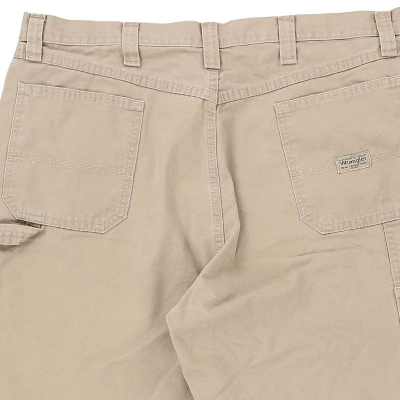 Wrangler Carpenter Shorts - 38W 10L Beige Cotton