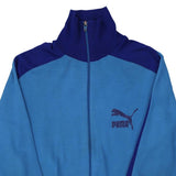 1970s Puma Track Jacket - Small Blue Polyester