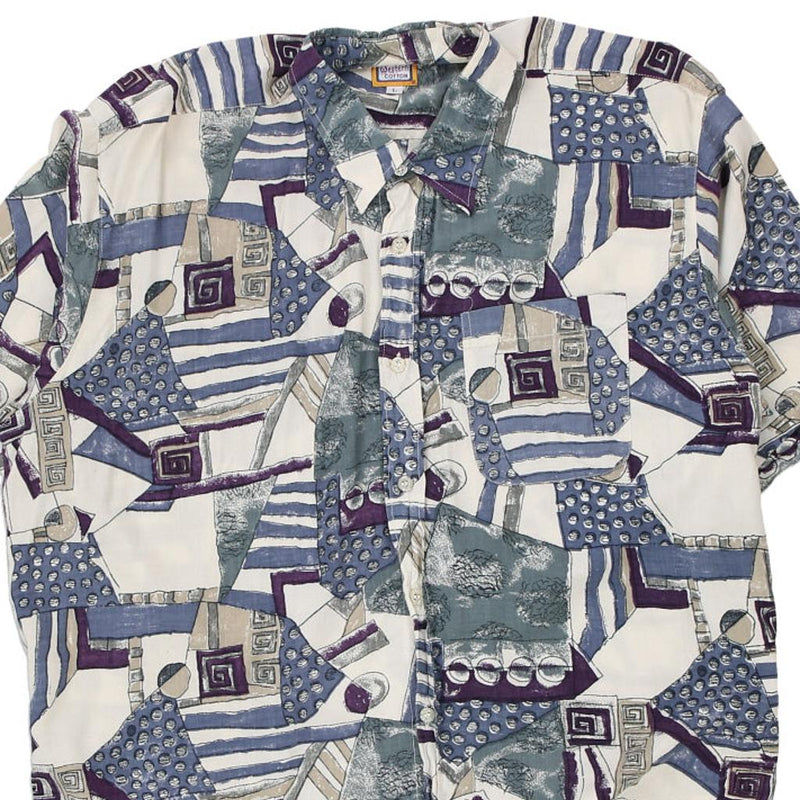 Vintage multicoloured The Western Cotton Patterned Shirt - mens large