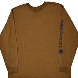 Carhartt Long Sleeve T-Shirt - 2XL Brown Cotton
