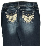 Wallflower Boot Cut Jeans - 32W UK 10 Dark Wash Cotton Blend