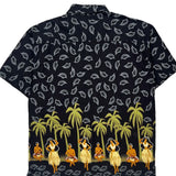 Cactus Hawaiian Shirt - Large Black Cotton Blend