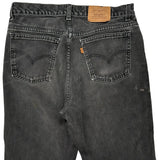 Levis Denim Shorts - 32W 11L Grey Denim