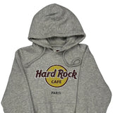 Paris Hard Rock Cafe Graphic Hoodie - Medium Grey Cotton Blend