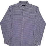 Ralph Lauren Checked Shirt - Large Purple Cotton