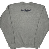 New York Hard Rock Cafe Graphic Sweatshirt - Large Gray Cotton