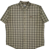 Carhartt Checked Short Sleeve Shirt - XL Gray Cotton