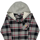 Age 10-12 Carhartt Checked Flannel Shirt - Medium Black Cotton